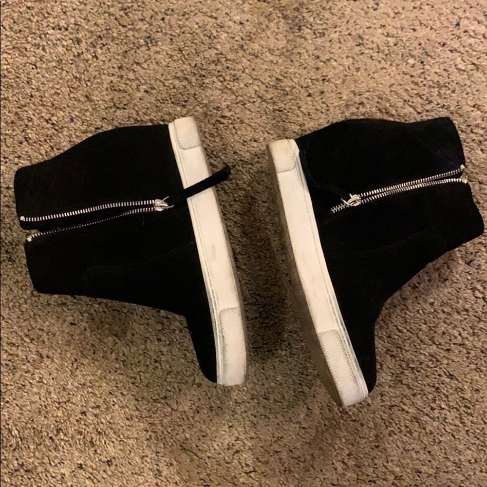 Steve Madden zip up wedge sneakers